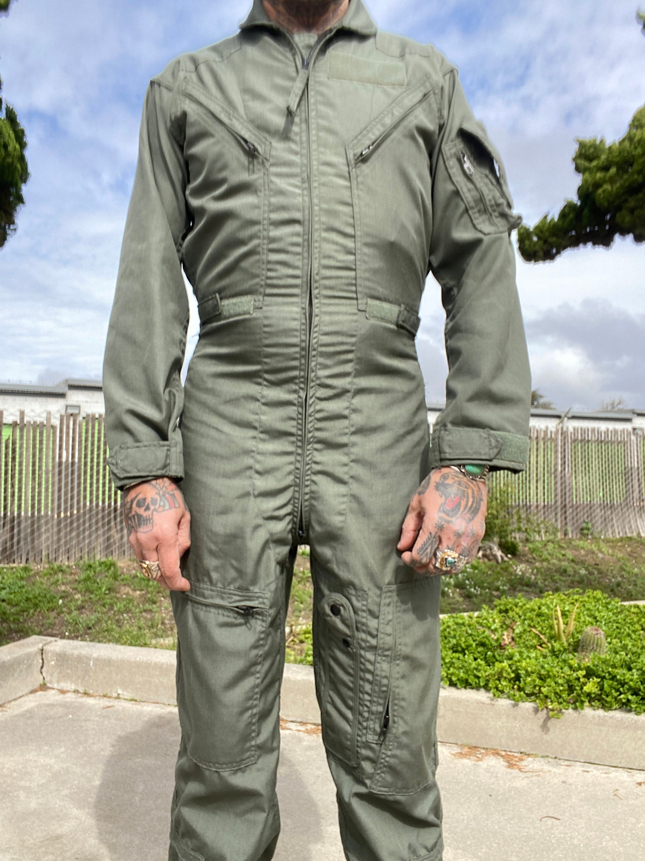 Coveralls 27/P Flyers Summer Fire Resistant Sage Green Utility