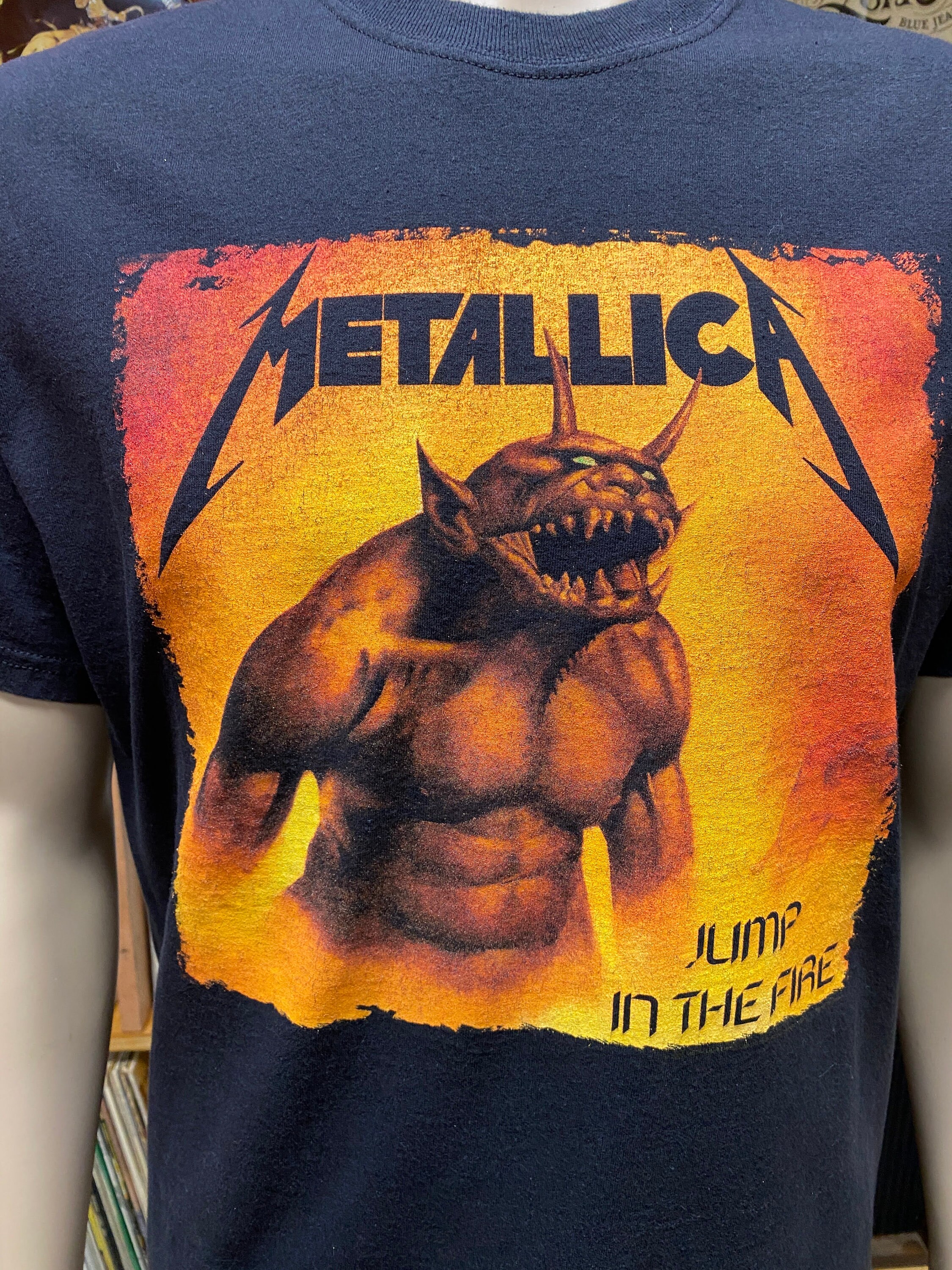 Metallica Jump in the Fire Graphic Print Tour Concert Black T