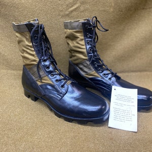 90's repro combat tropical jungle utility army military canvas boots size 12W