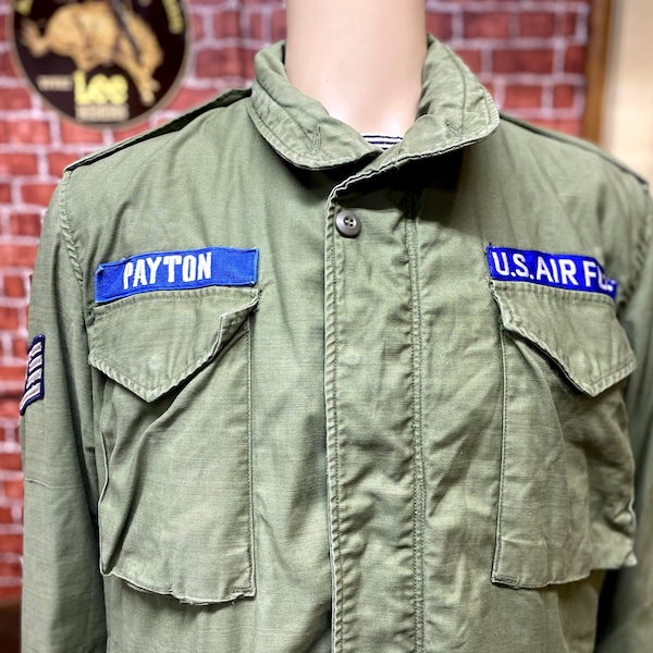 70's M-65 US Air Force field jacket cold weather fatigue utility combat size medium regular.