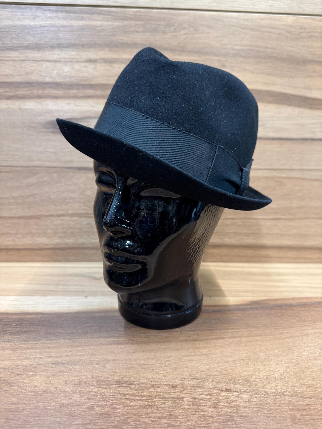 Bianchi by Edwards Hats, Chicago Black Felt Brimmed Fedora  display picture 3