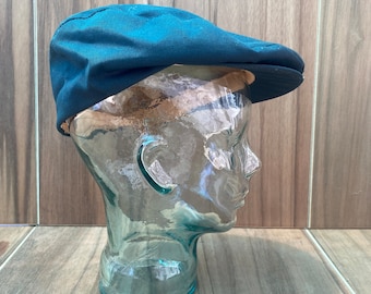 Vtg 60's Kangol black ivy cap flat plaid hat size large 7 3/8 made in U.S.A.