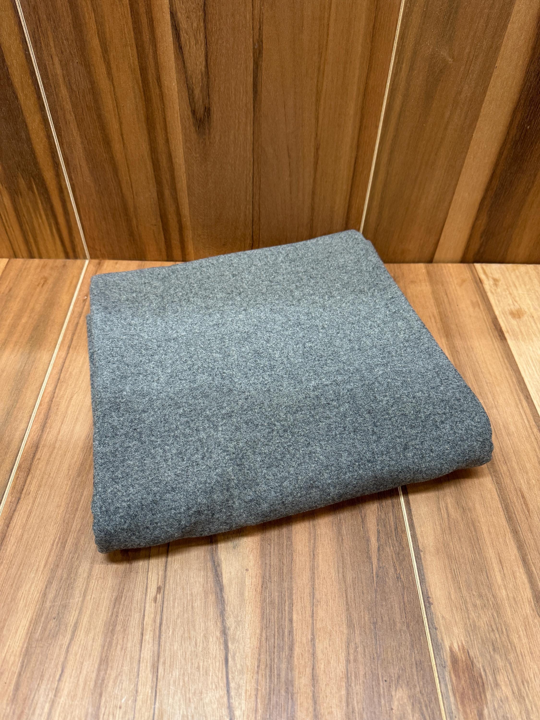 Vintage U.S. Army military gray shade wool bed blanket 60"x84"