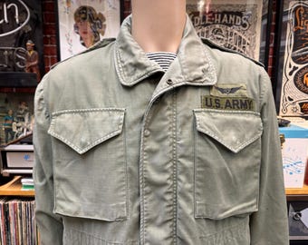 Vintage 60's M-51 US Army Field Jacket Medium 1961 Olive Green