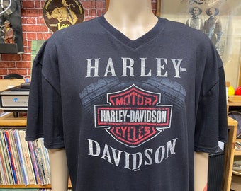 Vintage Harley Davidson T Shirt Mens Size XL Brown Y2K Barnett El
