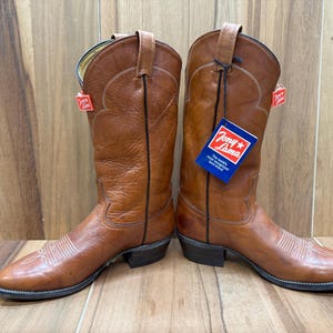 Tony Lama 5084 Men Size 7.5 USA Distressed Brown Western Cowboy Boots Vintage tony lama 5084 - Gem main image 4