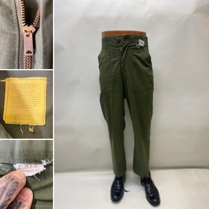 OG-507 size 30x30 U.S. Army fatigue utility field combat men&#39;s pants poly/cotton.