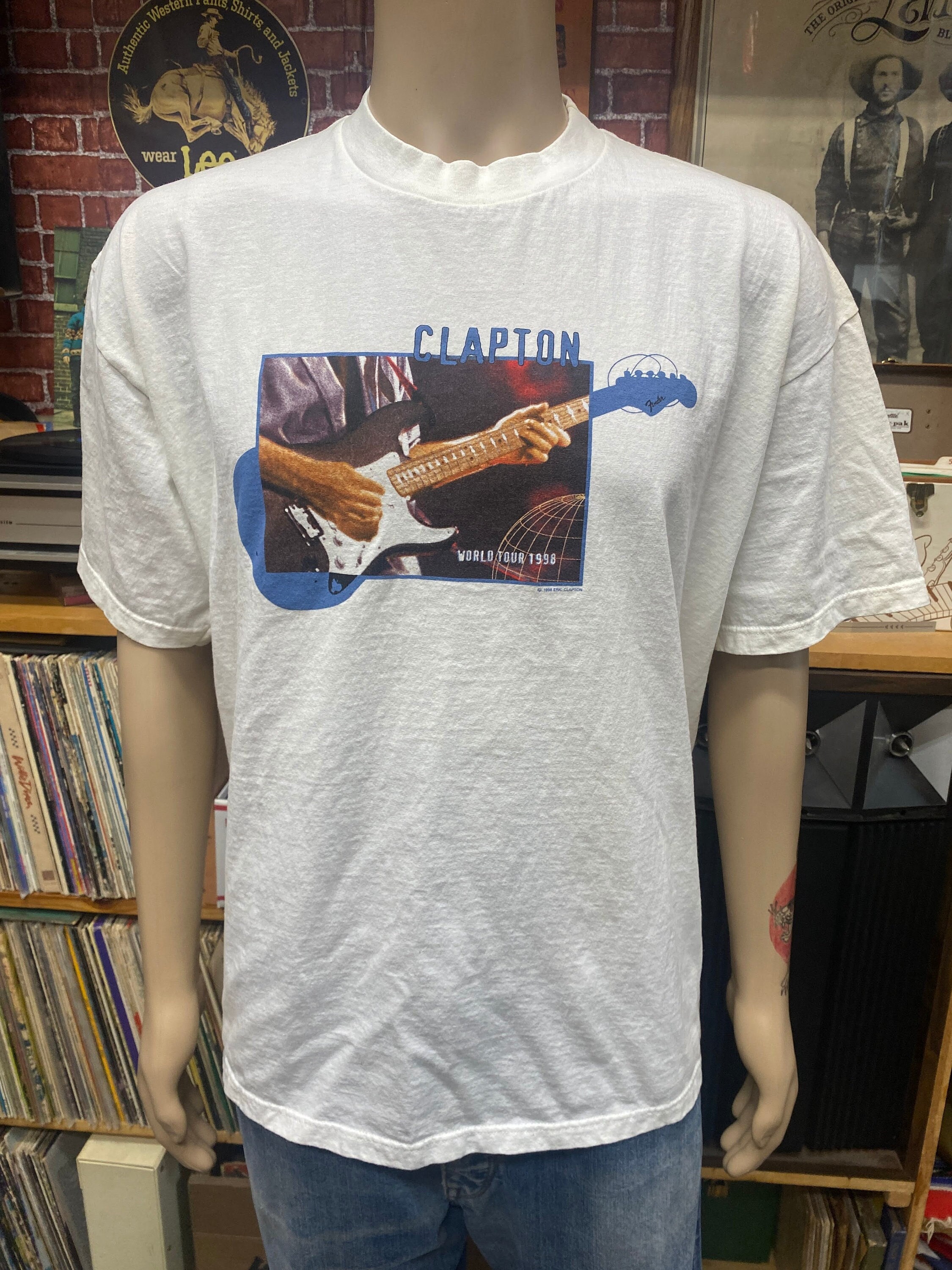 VTG 1998 Eric Clapton World Tour Concert Souvenir White T-shirt