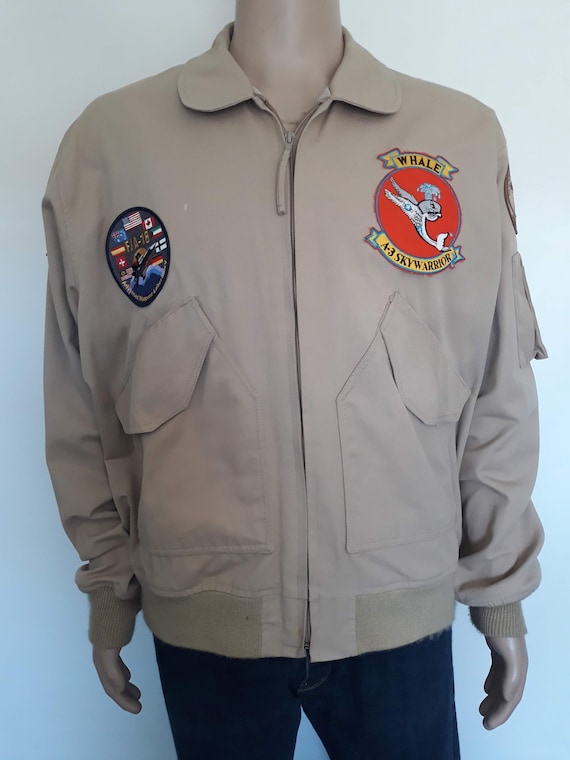 Gibson & Barnes Beige Flight Jacket FSL-36 Type Size Xlarge Made