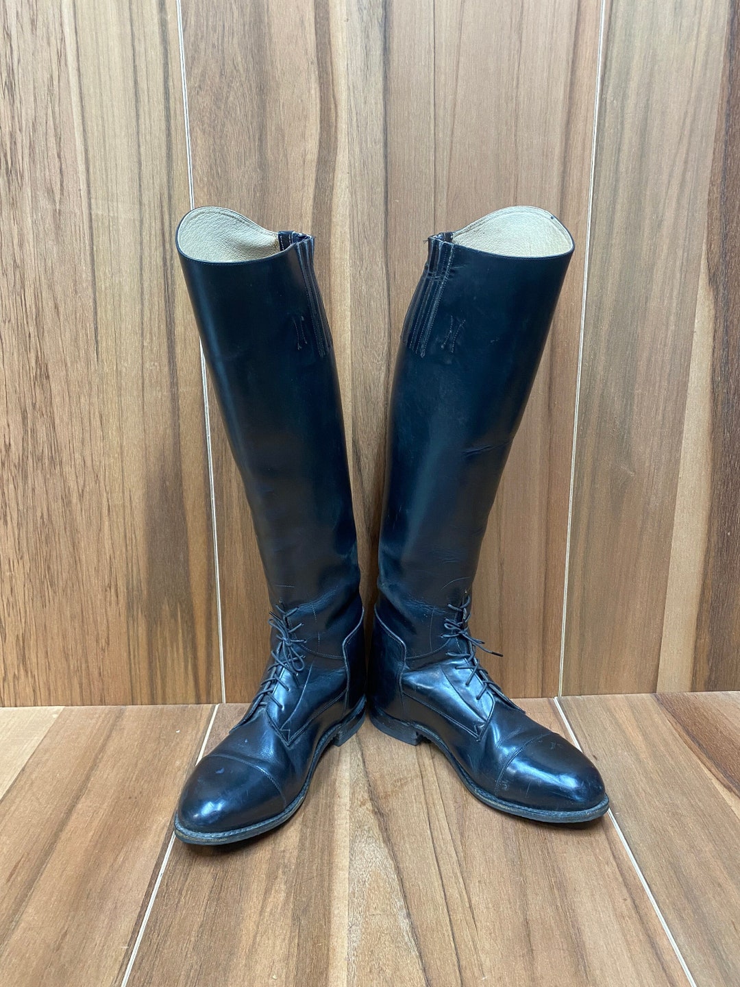 Vtg Effingham Bond Boot Co. Motorcycle Riding Equestrian Tall Leather