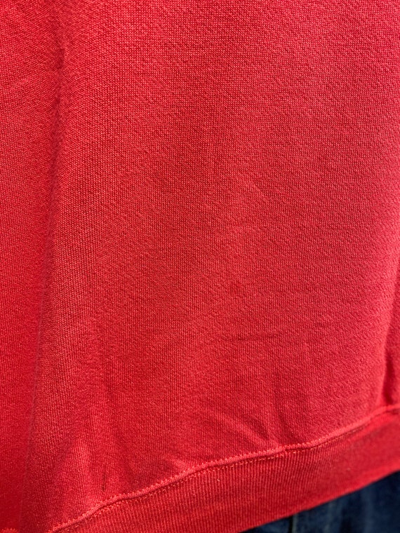 80's red sweatshirt blank basic sport gym sportsw… - image 5