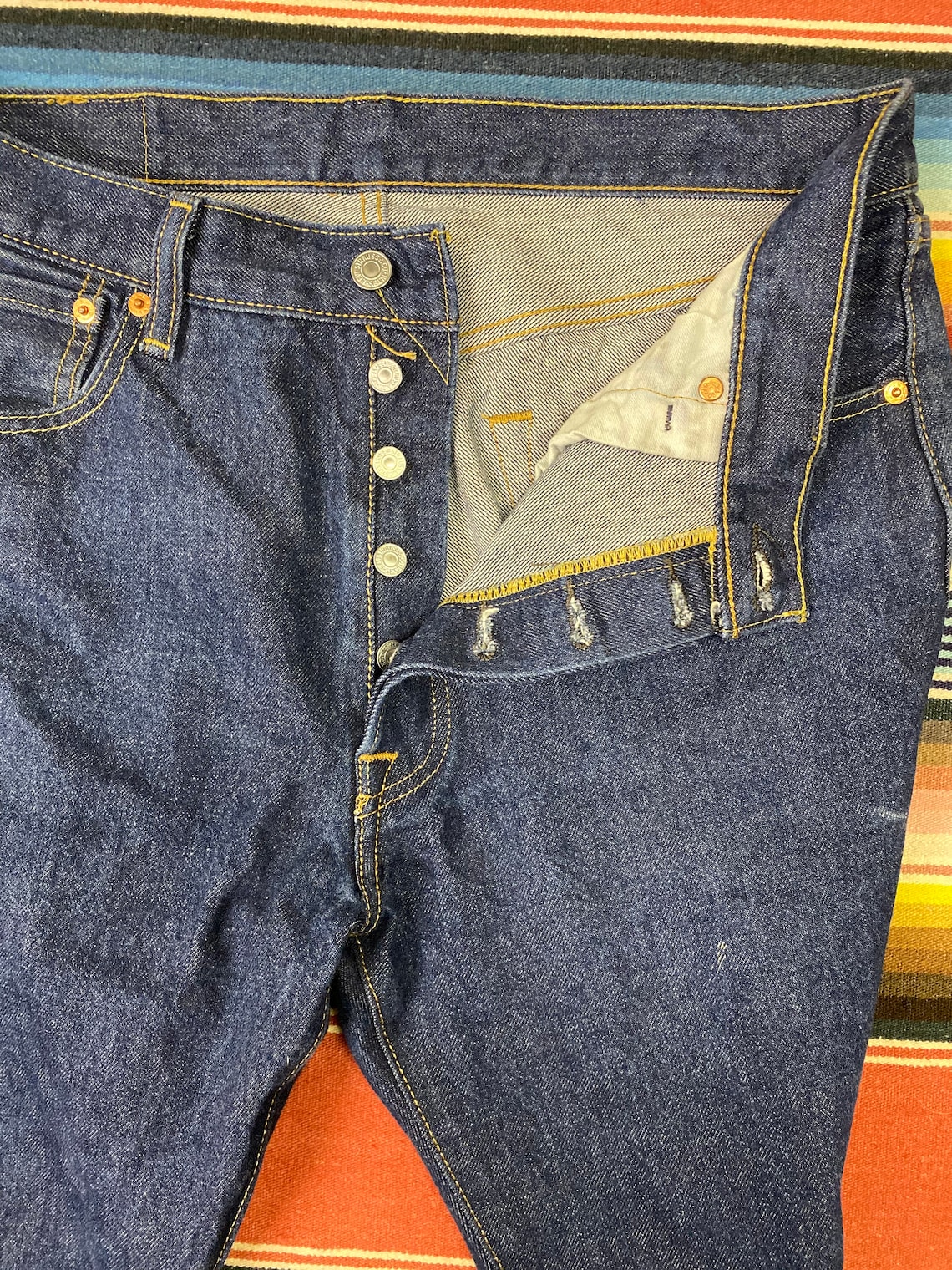 Levi's 501 denim cowboy boot cut straight jeans pants size | Etsy