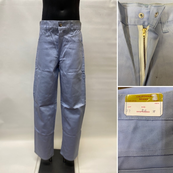 NWT 26x32 California Brand sky blue work pants uni