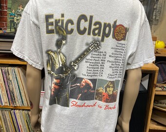 Eric Clapton 2004 Summer Tour Concert Souvenir Gray T-shirt Size