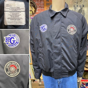 BF Goodrich Sports Car Club Of America black sport quilted lining jacket size medium made by U.S.A.