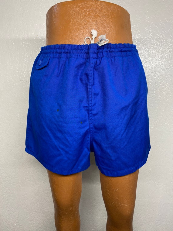 80's USN blue electric swim trunks size Large 36-… - image 1