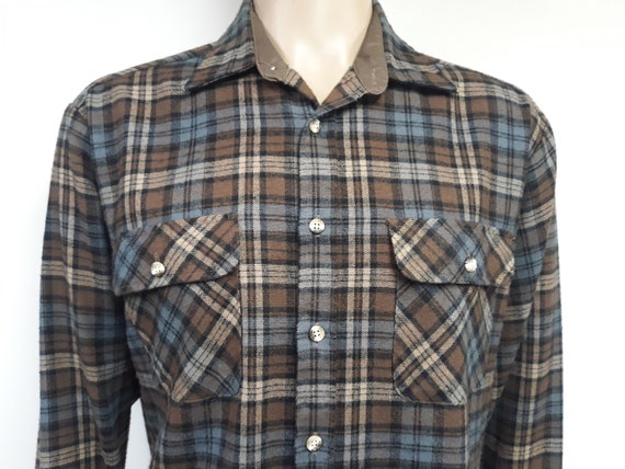 Vintage 70's High Sierra Men's Flanel Plaid Shirt Long | Etsy