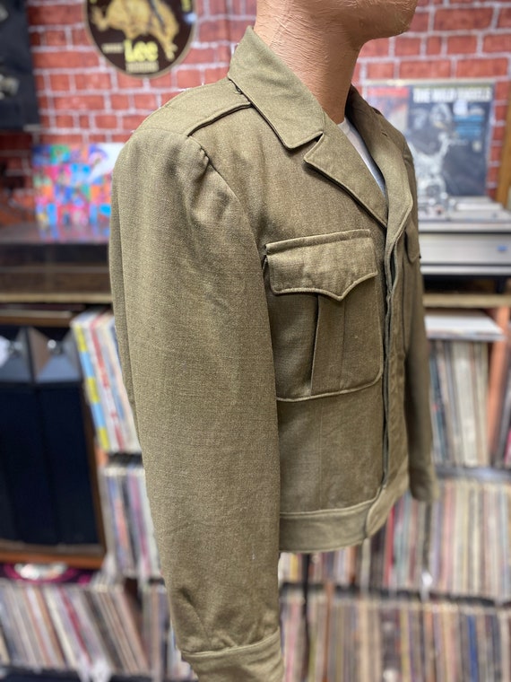 50's US Army Ike battledress uniform wool jacket … - image 2