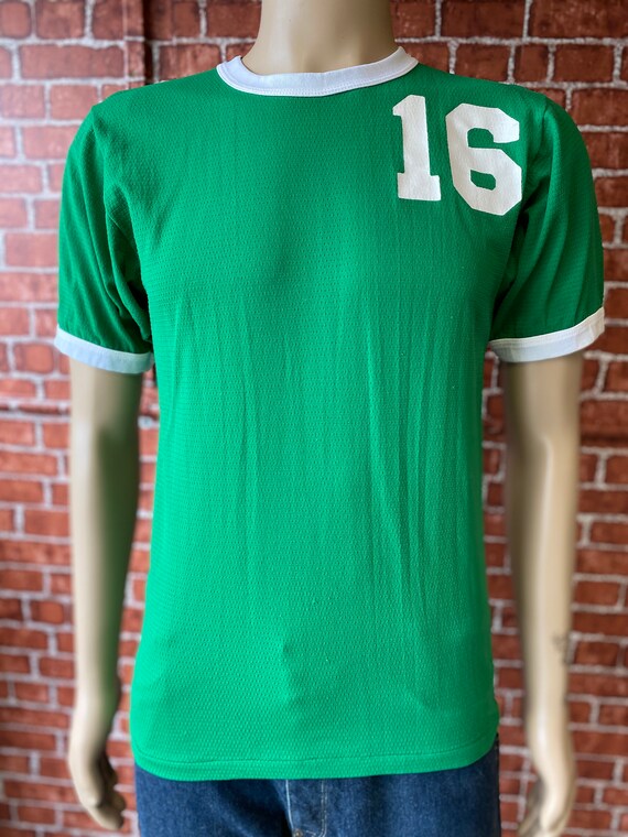 80's Volleyball player #16 McGrail green t-shirt … - image 3