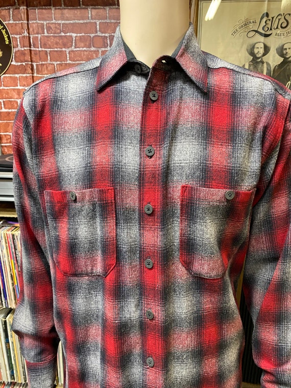 Woolrich shadow plaid long sleeve men's flannel s… - image 5