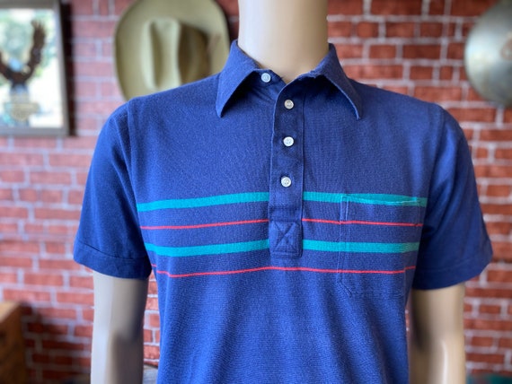 80's Arrow Tournament men's fashion striped knit … - image 1