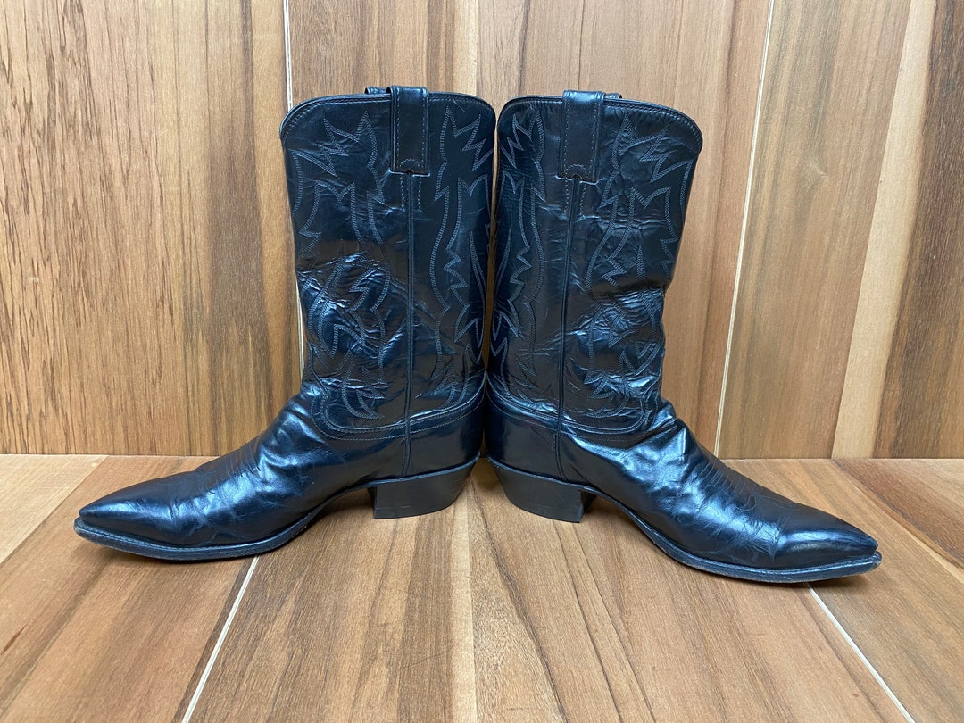 Justin Cowboy Stitching Leather Boots Style 5647 Size 10 1/2D Made in U