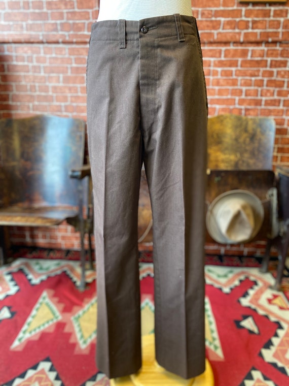 Work wear brown utility work pants size 31x29 mad… - image 4