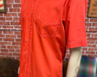 jcpenney red dress shirt Jcpenney Plain Red Dress Button Down Shirt Short Sleeve Size Medium