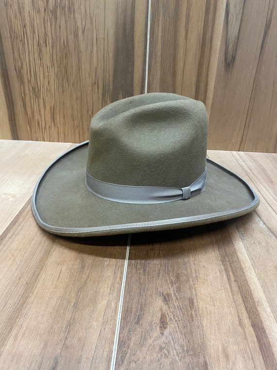 Vintage Beaver Hats brown wool cowboy western rod… - image 1