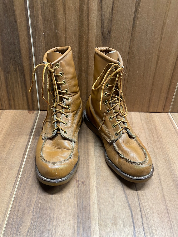 80's Moc Toe Work Wear Outdoor Boots Size US 5R Men's 6 Women's