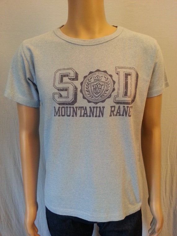 South Dakota Mountain Range blue cotton t-shirt si