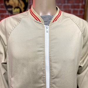 80&#39;s Levi&#39;s beige sport jacket size large made in U.S.A.