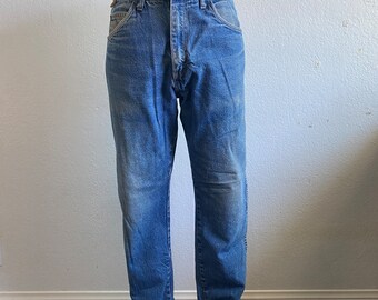 34x32 VTG Wrangler woodland thermal rugged wear denim cowboy jeans pants.