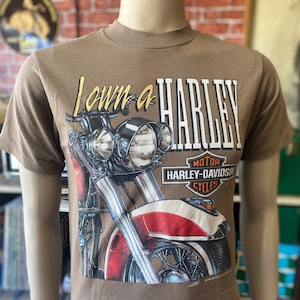 1992 3D Harley Davidson NEVER WORN brown t-shirt size medium made in U.S.A..