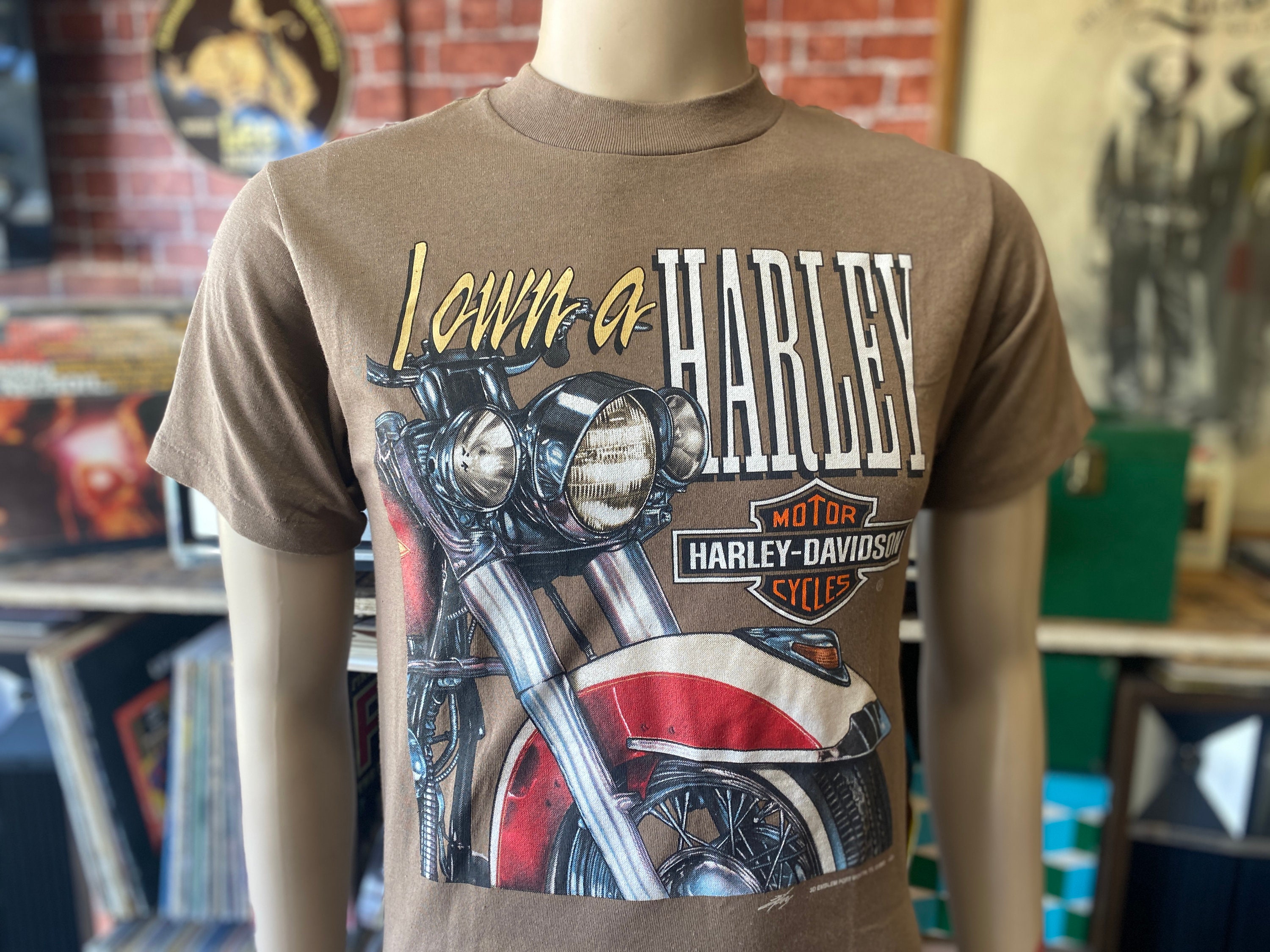 Shop Harley Davidson Unisex Street Style Long Sleeves Plain Cotton Logo by  nine