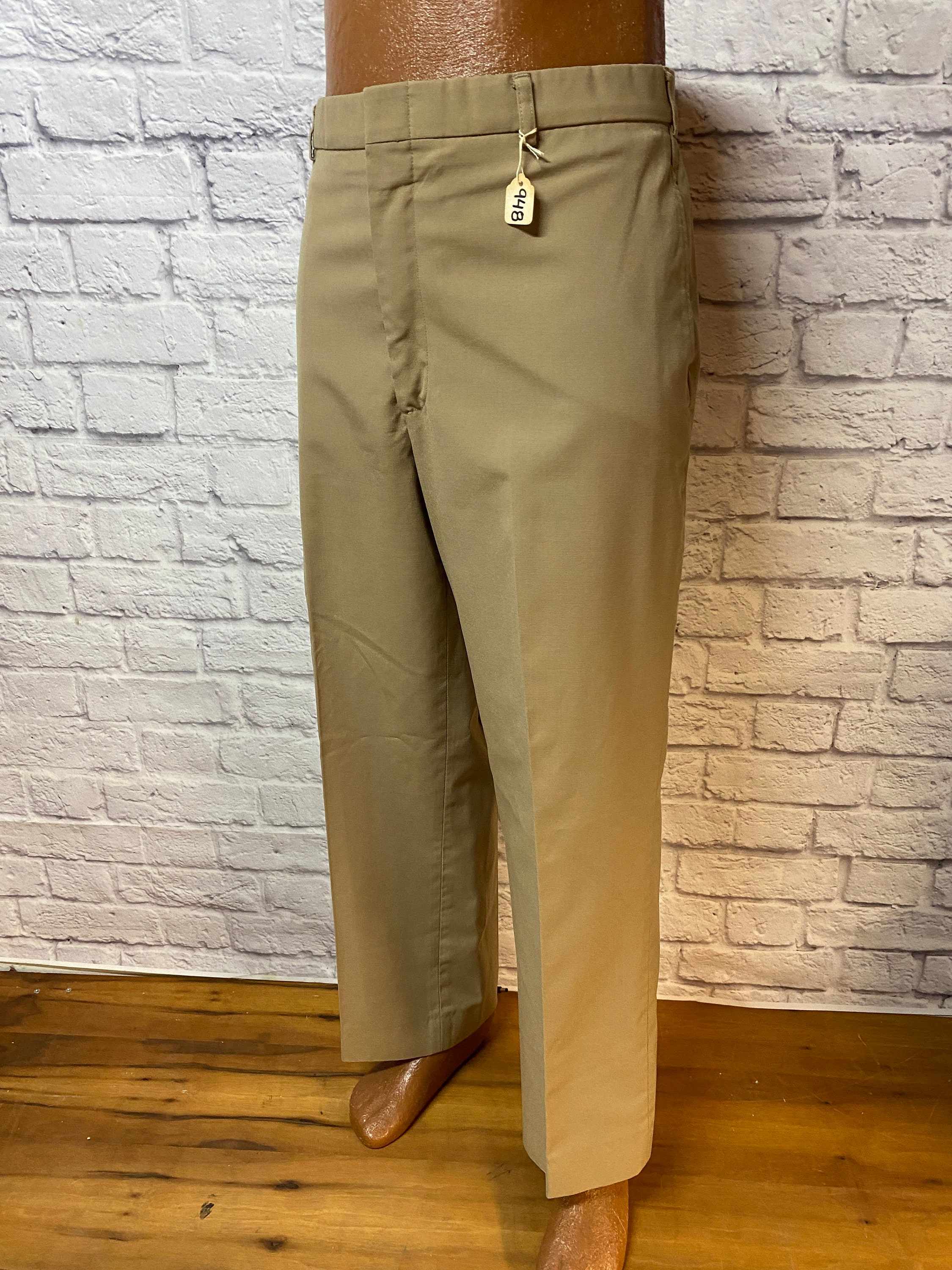 US ARMY COTTON KHAKI CHINO PANTS W36-L31