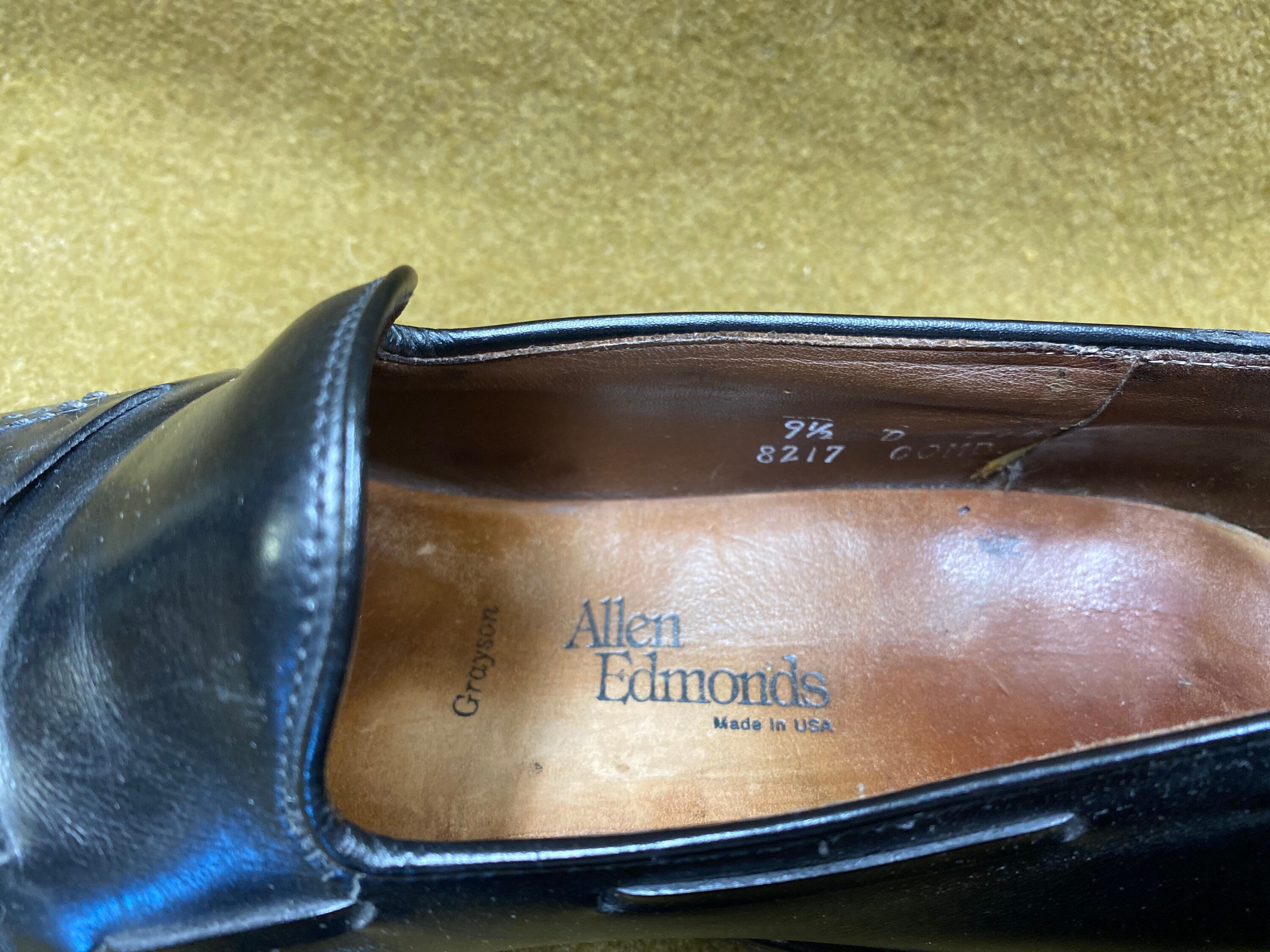 Allen Edmonds Grayson Tassel Penny Loafers Shoes Style #8217 Black 