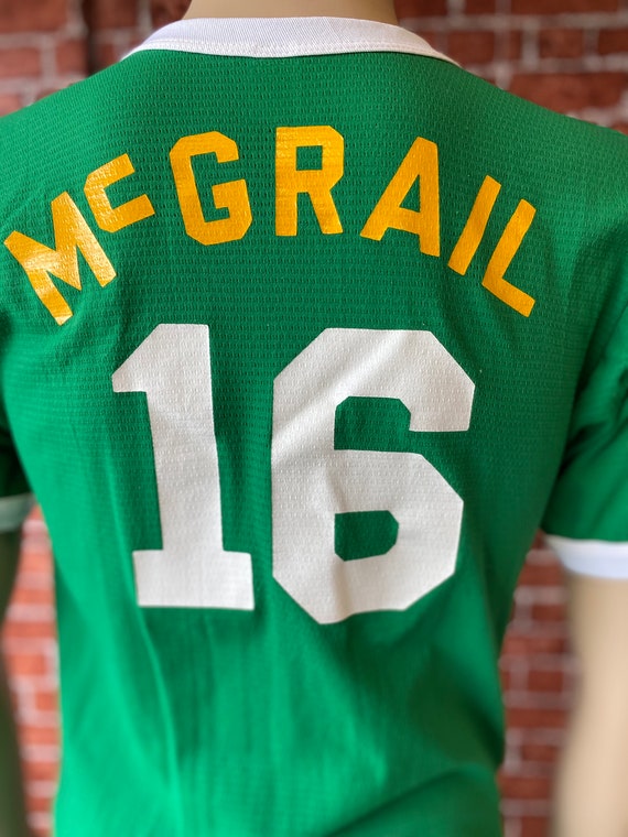 80's Volleyball player #16 McGrail green t-shirt … - image 7