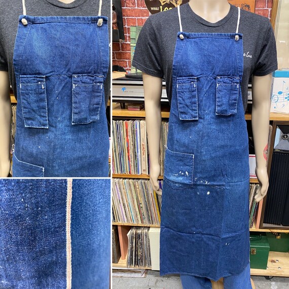 Vintage denim work aprons - Gem
