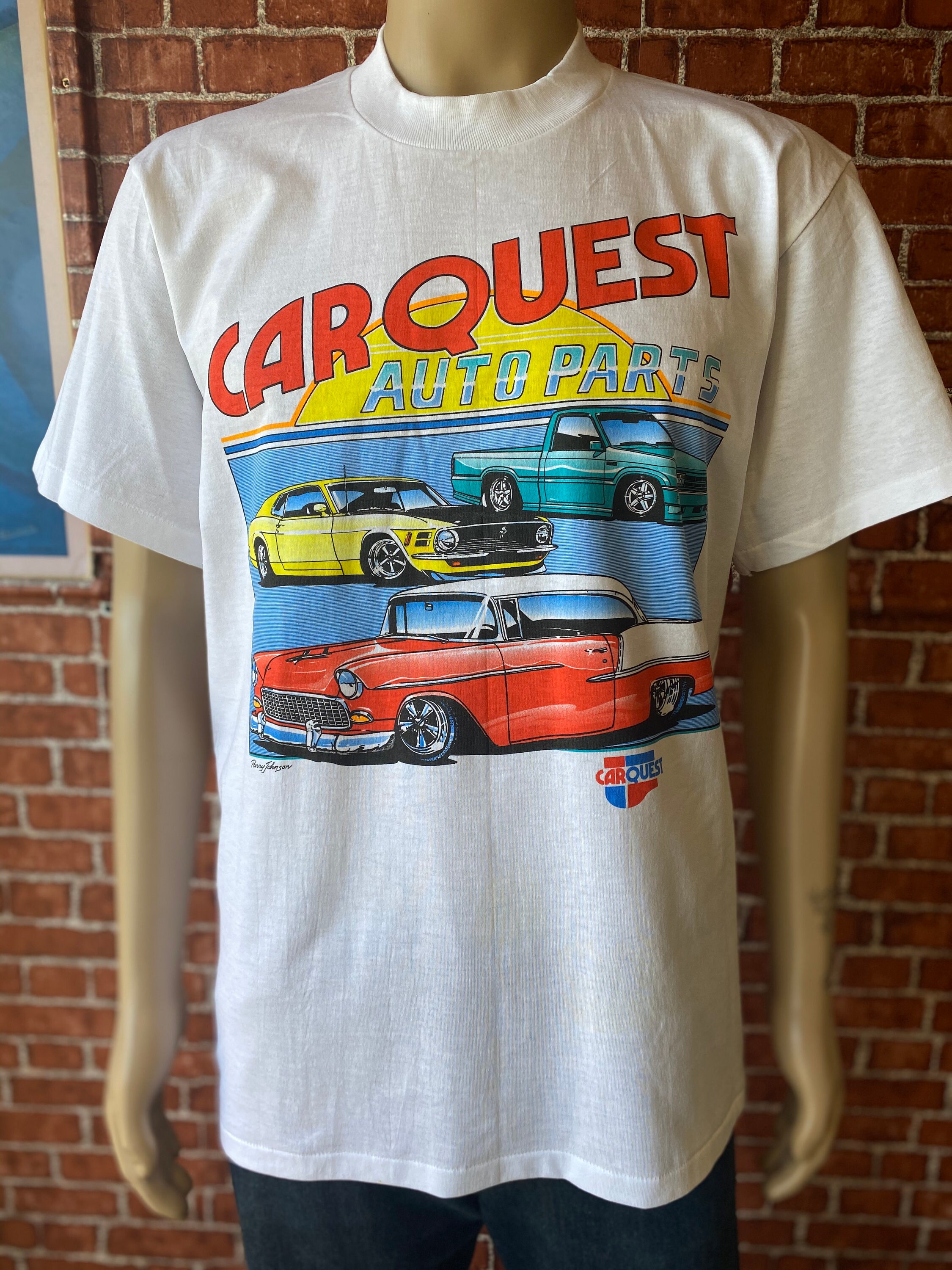 Vintage 80's unisex white tshirt Carquest Autoparts Etsy