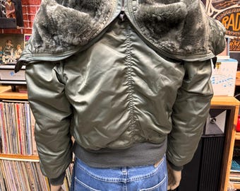 ジャケット・アウター 80s ALPHA INDUSTRIES N-2B FLIGHT JACKET ALPHA N-2B Flight Jacket Coat men Size L olive green 80s