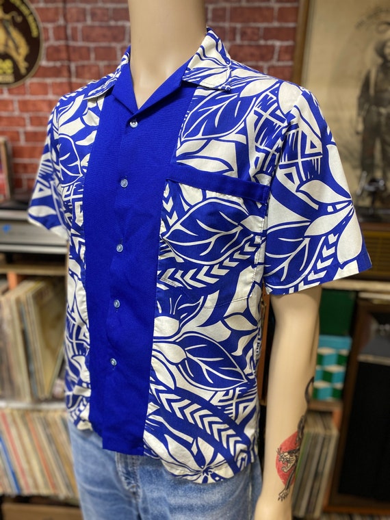 Floral Blue Men's Hawaiian Shirt
