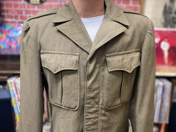 50's US Army Ike battledress uniform wool jacket … - image 1