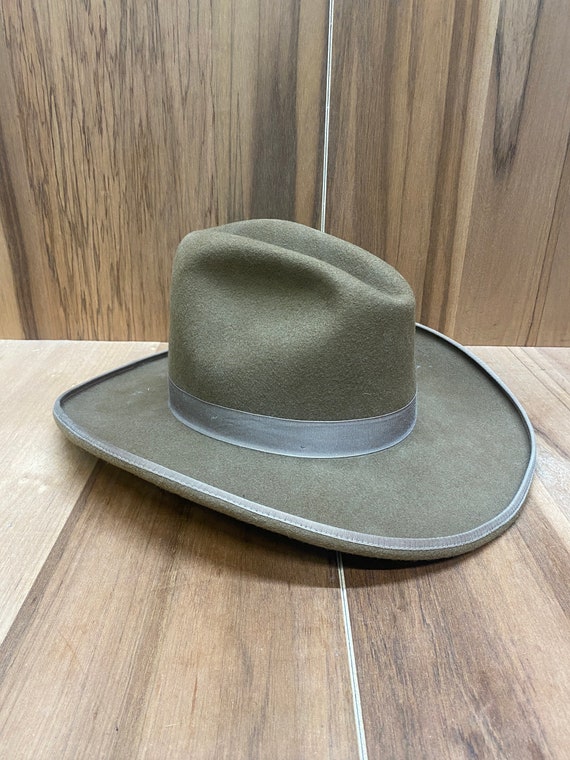 Vintage Beaver Hats brown wool cowboy western rod… - image 4