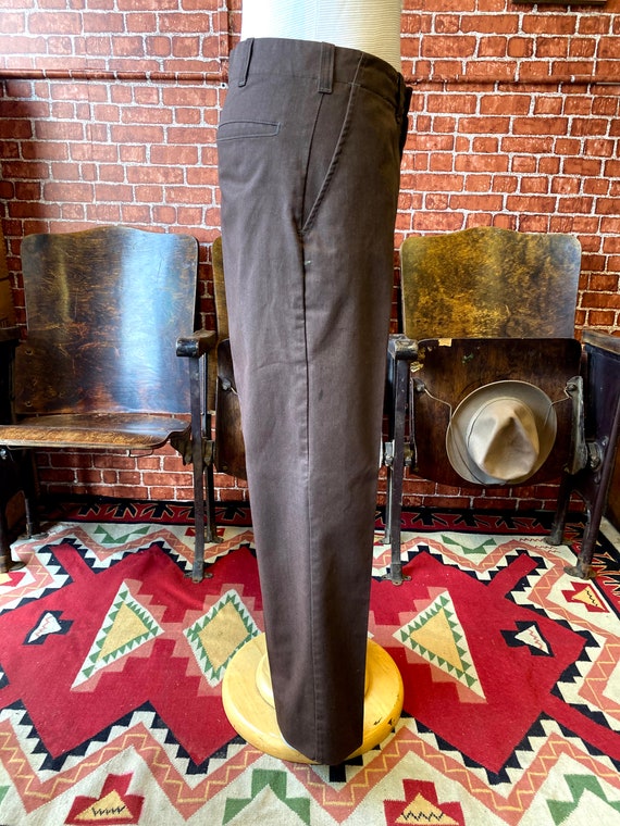 Work wear brown utility work pants size 31x29 mad… - image 9