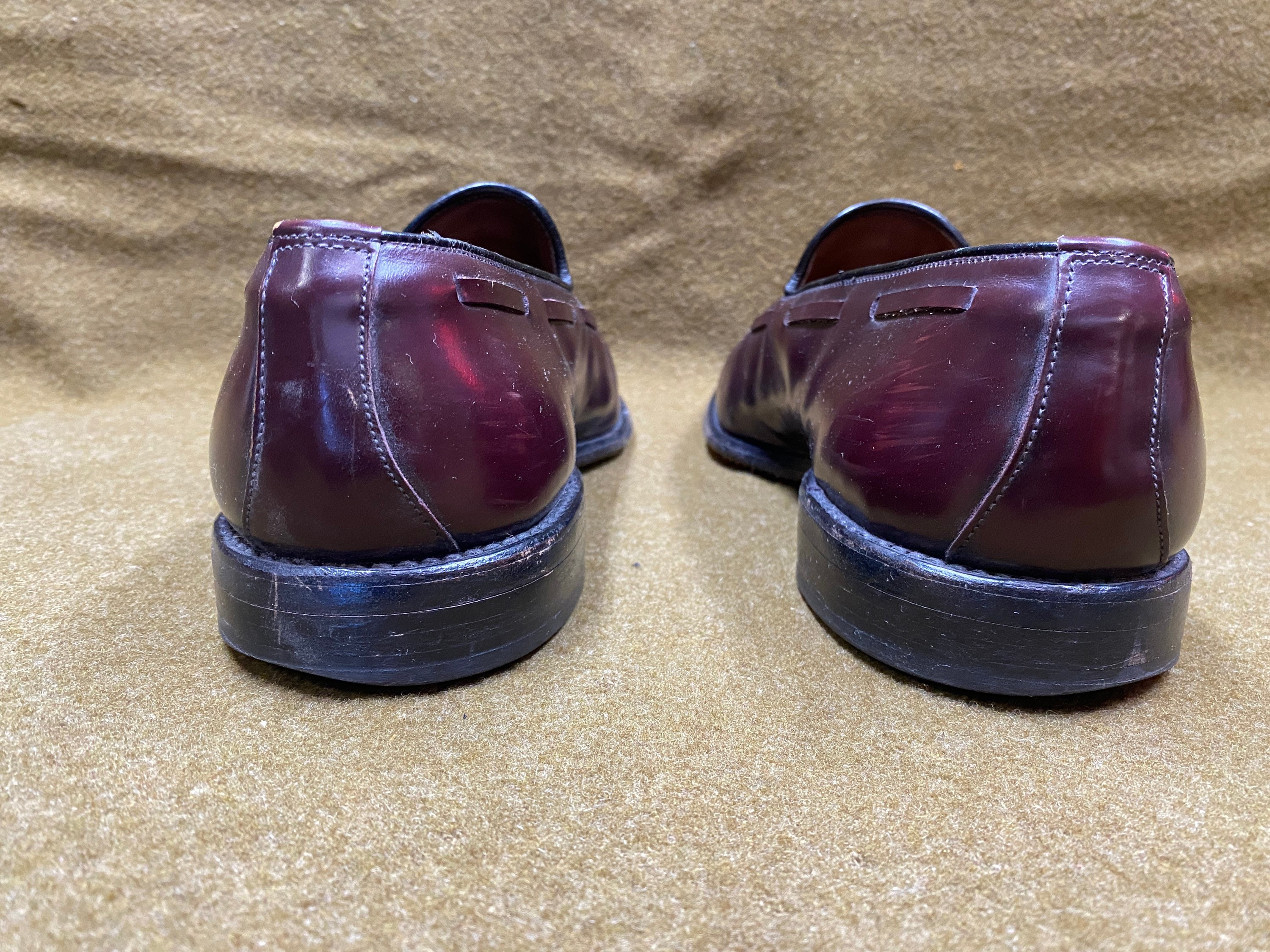 NEW Allen Edmonds Grayson Merlot Tassel Loafers 9 D display picture 3