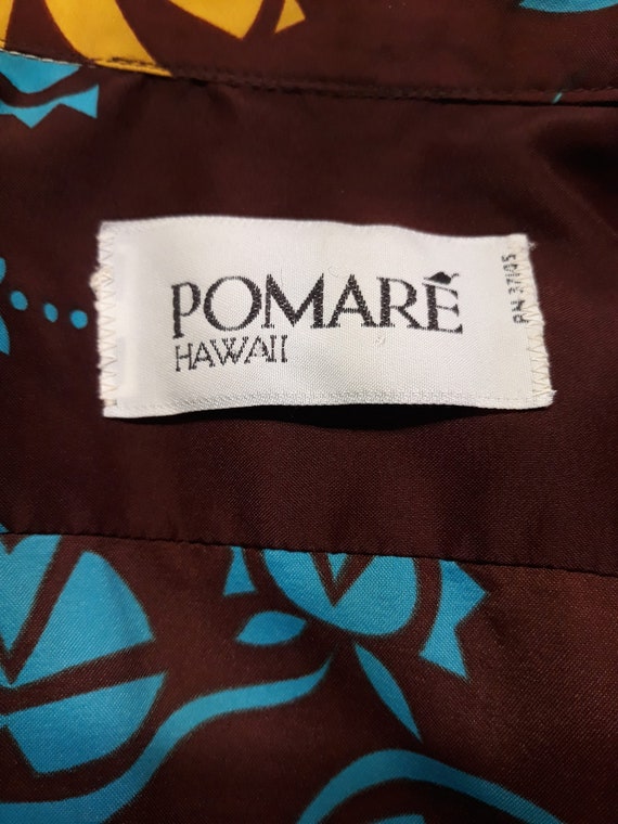 Vintage 70's Pomare Hawaii men's brown hawaiian p… - image 7