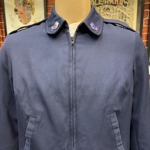 USAF woman&#39;s lightweight blue utility jacket size 14L made in U.S.A.