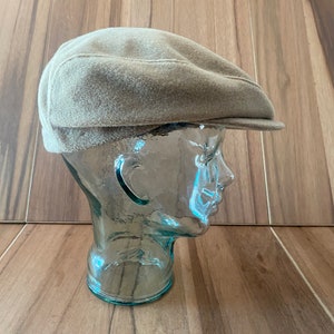 Vtg brown wool ivy cap flat hat size 7 1/4 like a large made in U.S.A.
