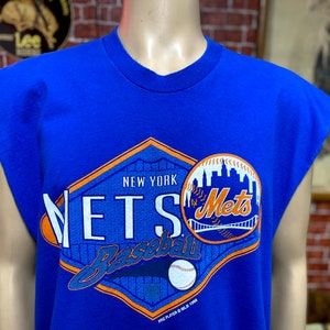 1998 New York Mets baseball MBL blue sleeveless t-shirt size XL.
